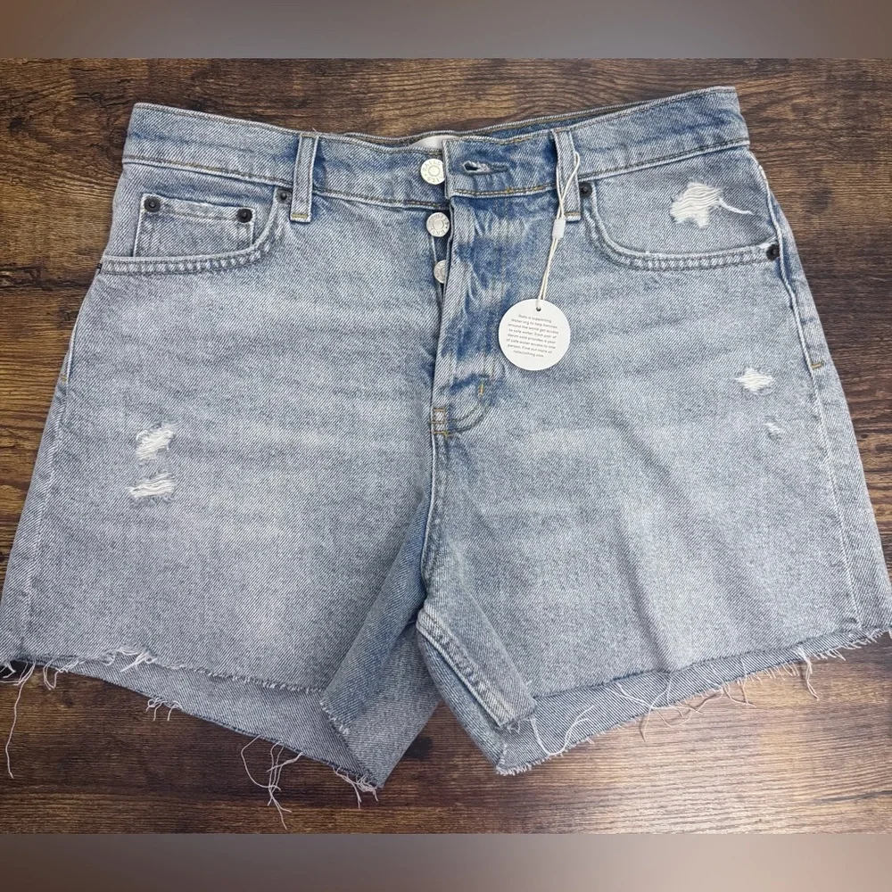 Rails The Zuma Cutoff High Waist A-line Denim Shorts In Blue Size 27